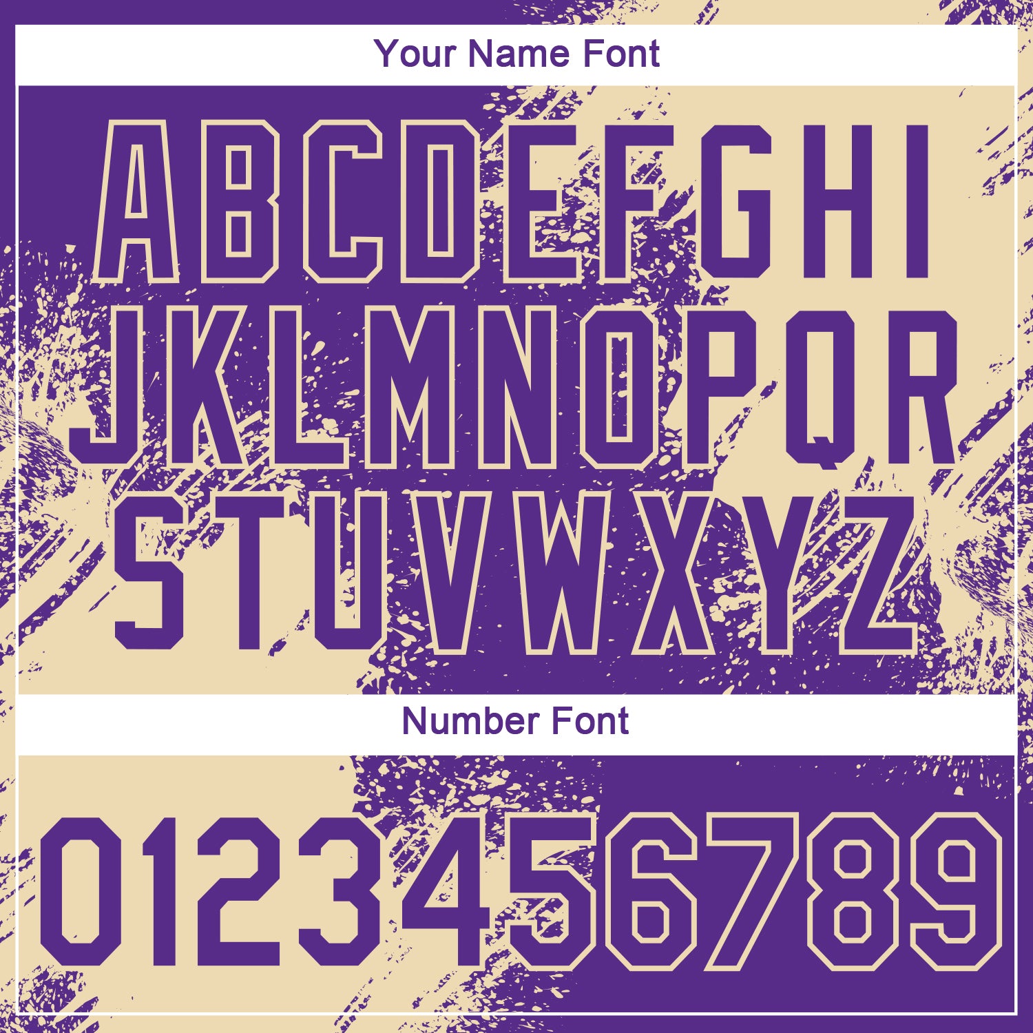 Custom Purple Cream 3D Pattern Design Abstract Brush Stroke Performance T-Shirt