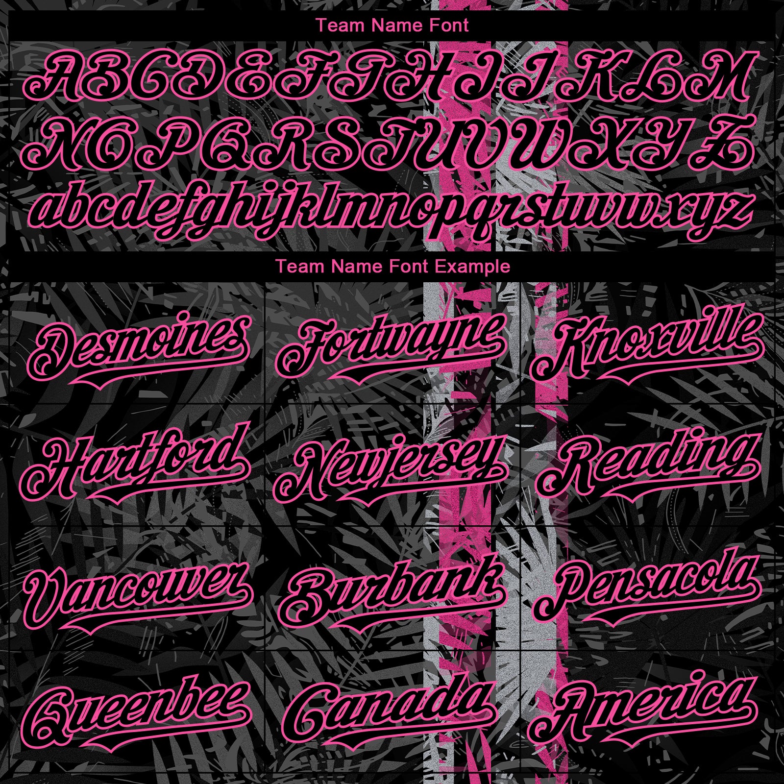 Custom Black Pink 3D Hawaii Tropical Palm Leaves Authentic Baseball Jersey