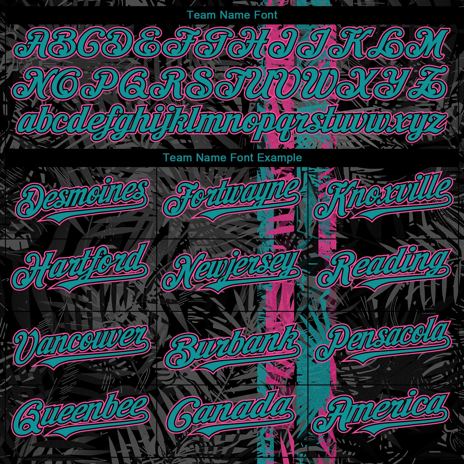 Custom Black Pink-Teal 3D Hawaii Tropical Palm Leaves Authentic Baseball Jersey