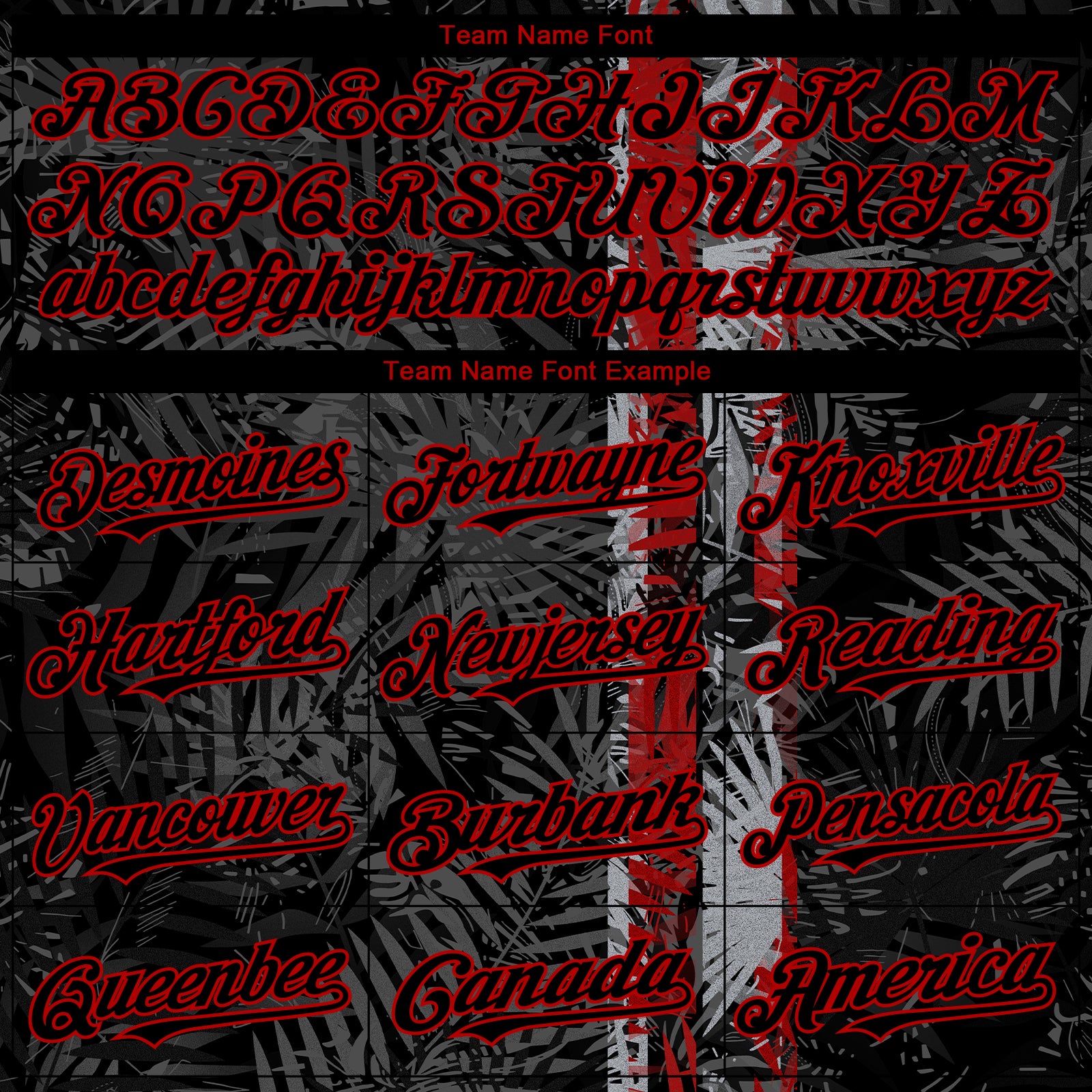 Custom Black Red 3D Hawaii Tropical Palm Leaves Authentic Baseball Jersey