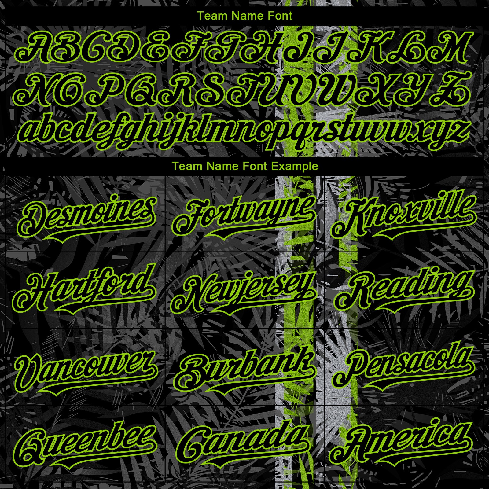 Custom Black Neon Green 3D Hawaii Tropical Palm Leaves Authentic Baseball Jersey