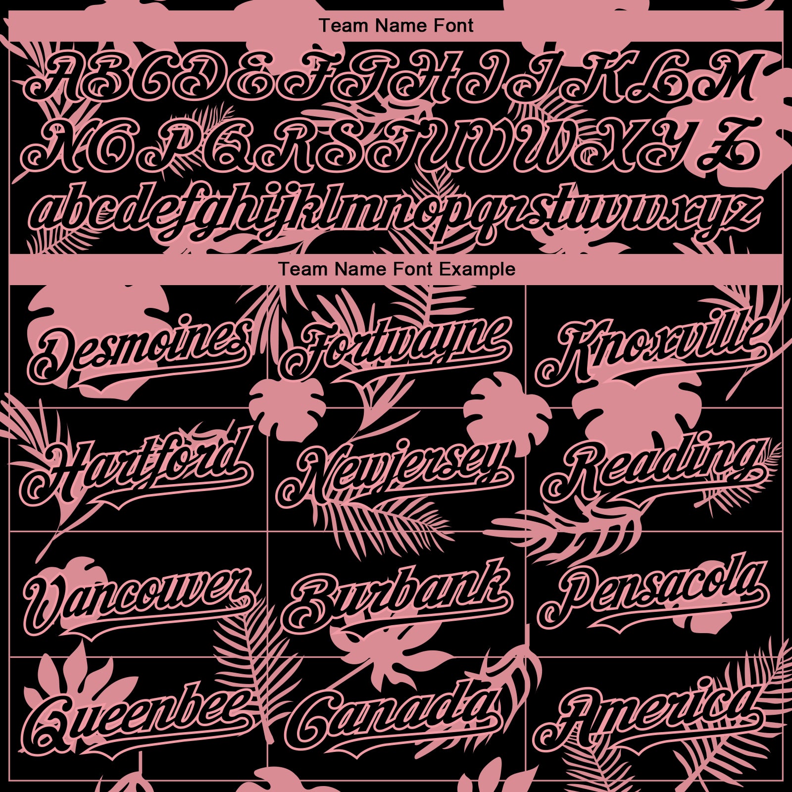 Custom Black Medium Pink 3D Hawaii Palm Leaves Authentic Baseball Jersey