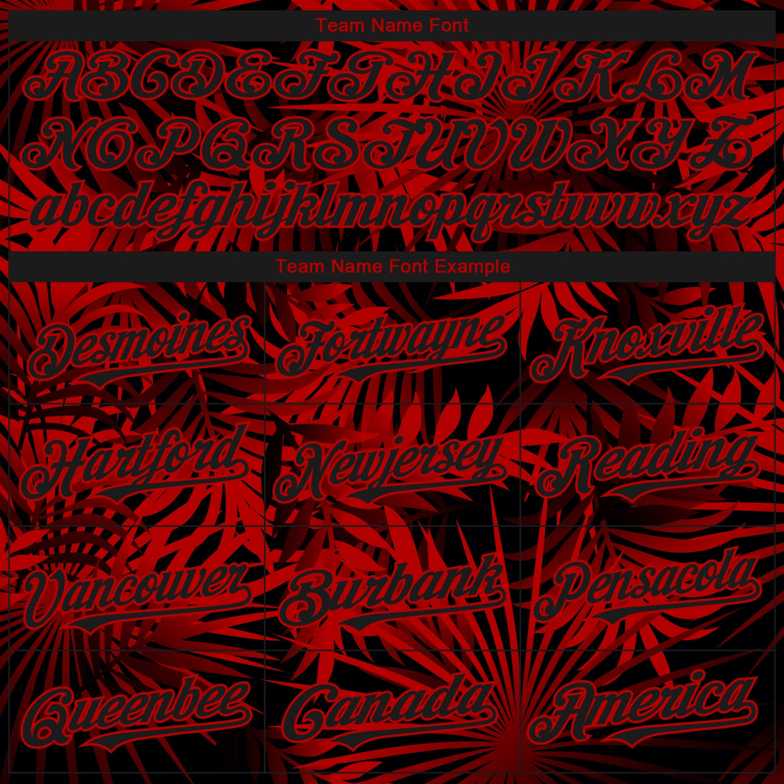 Custom Black Red 3D Hawaii Palm Leaves Authentic Baseball Jersey