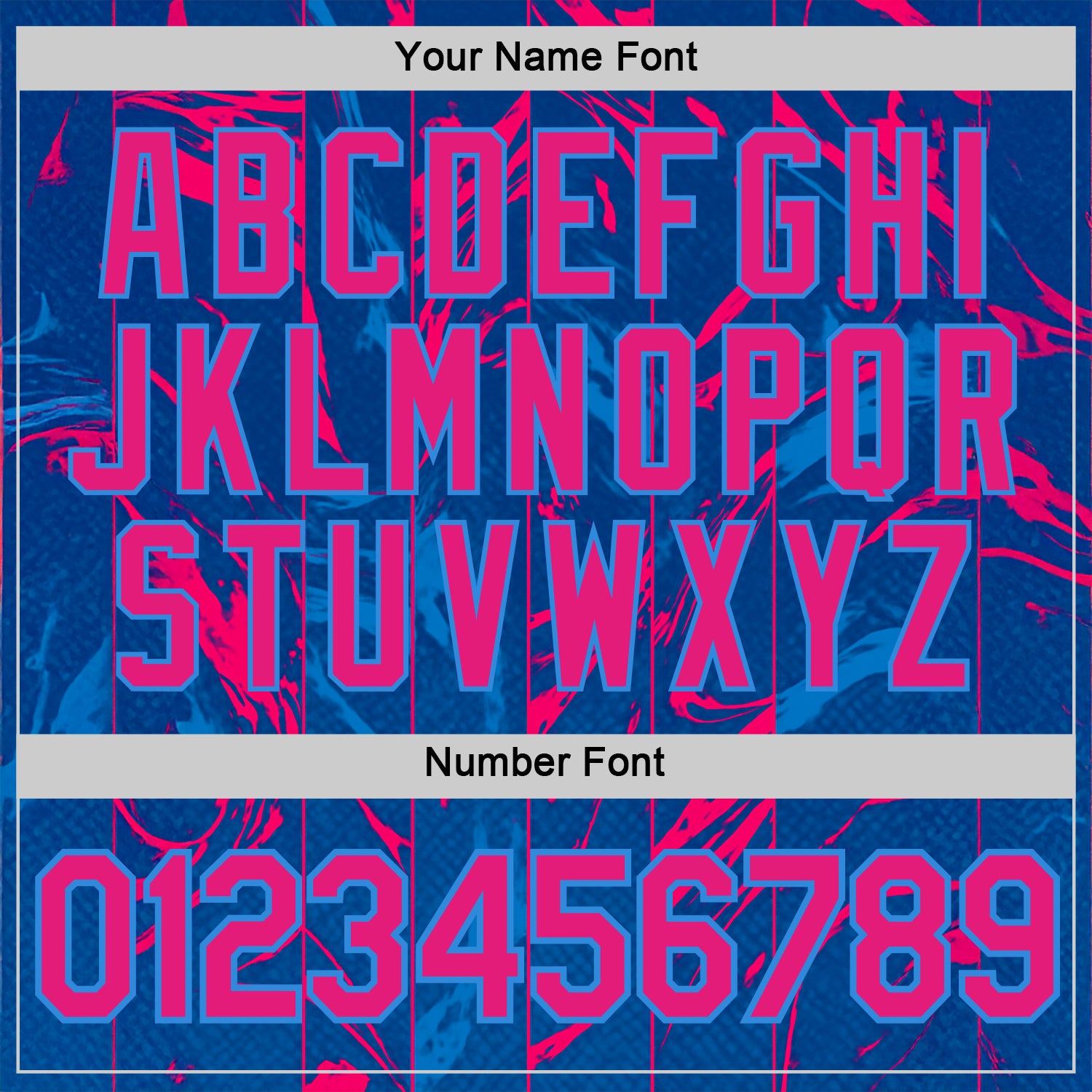 Custom Blue Hot Pink Red-Powder Blue 3D Pattern Design Abstract Splash Stripe Sportswear Performance T-Shirt