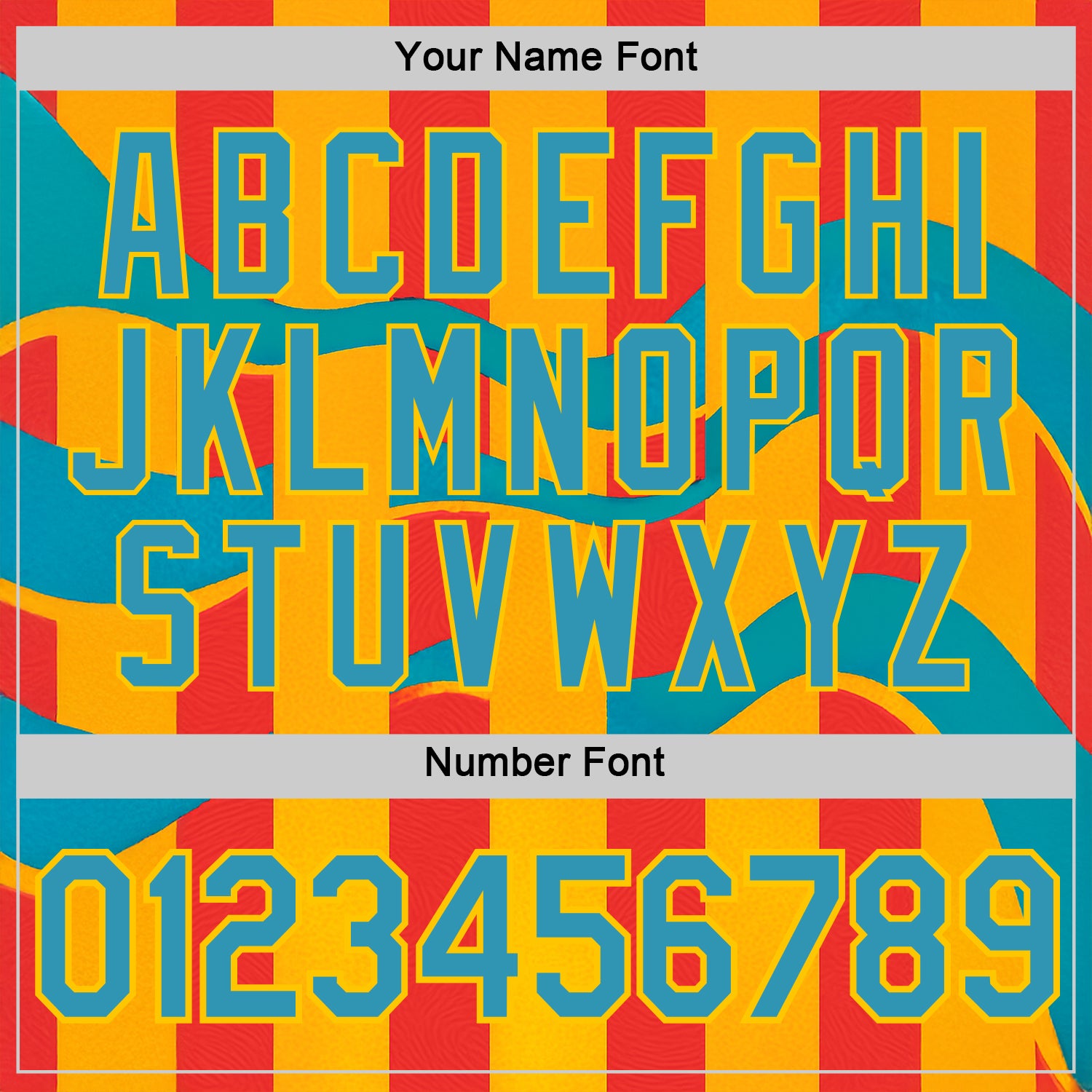 Custom Yellow Panther Blue-Red 3D Pattern Design Color Block Stripe Sportswear Performance T-Shirt