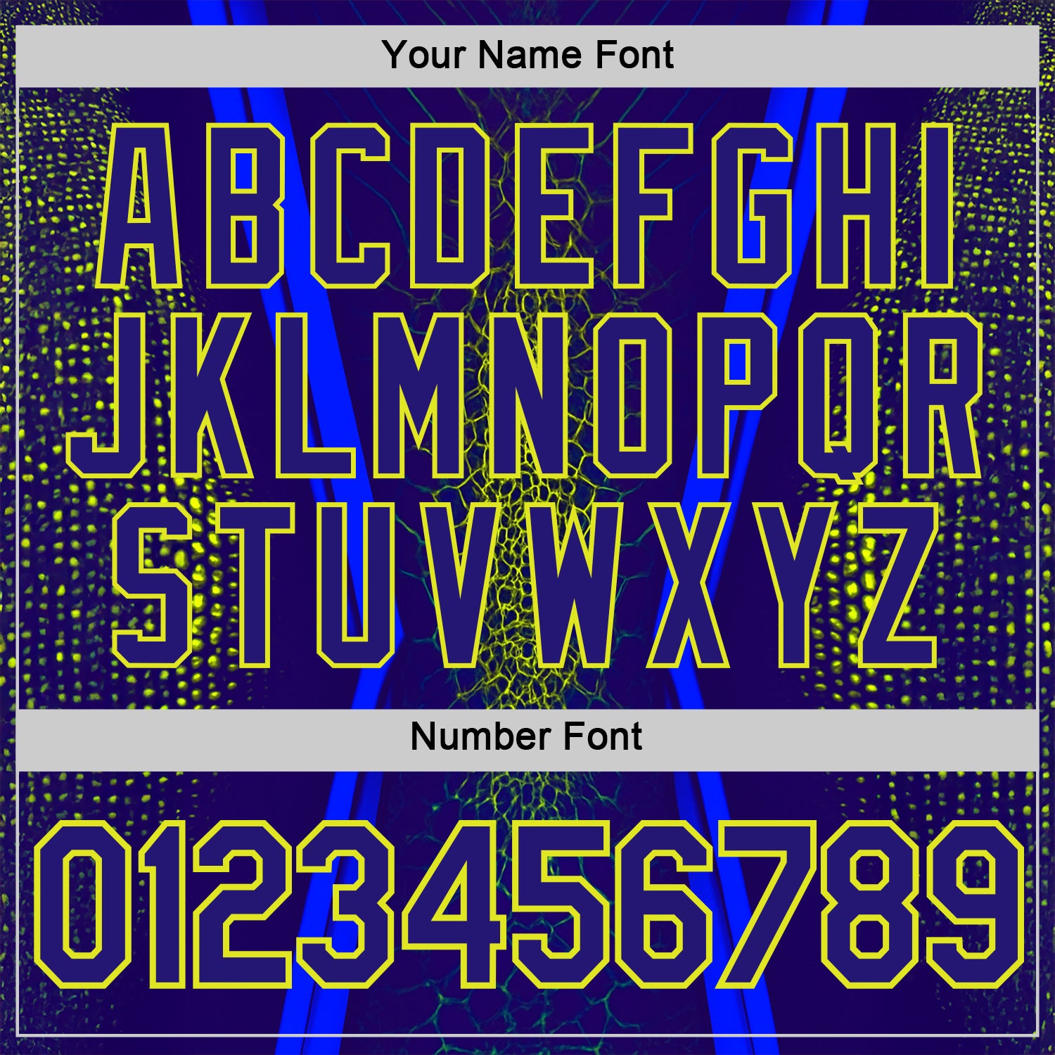 Custom Blue Dark Purple-Neon Yellow 3D Pattern Design Abstract Net Sportswear Performance T-Shirt