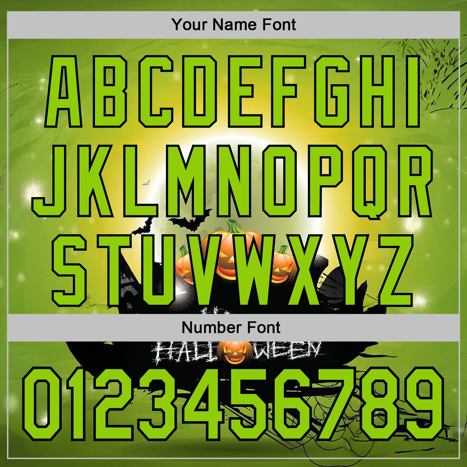 Custom Green Neon Green-Black 3D Halloween Pumpkin Spooky Sports Pullover Sweatshirt Hoodie