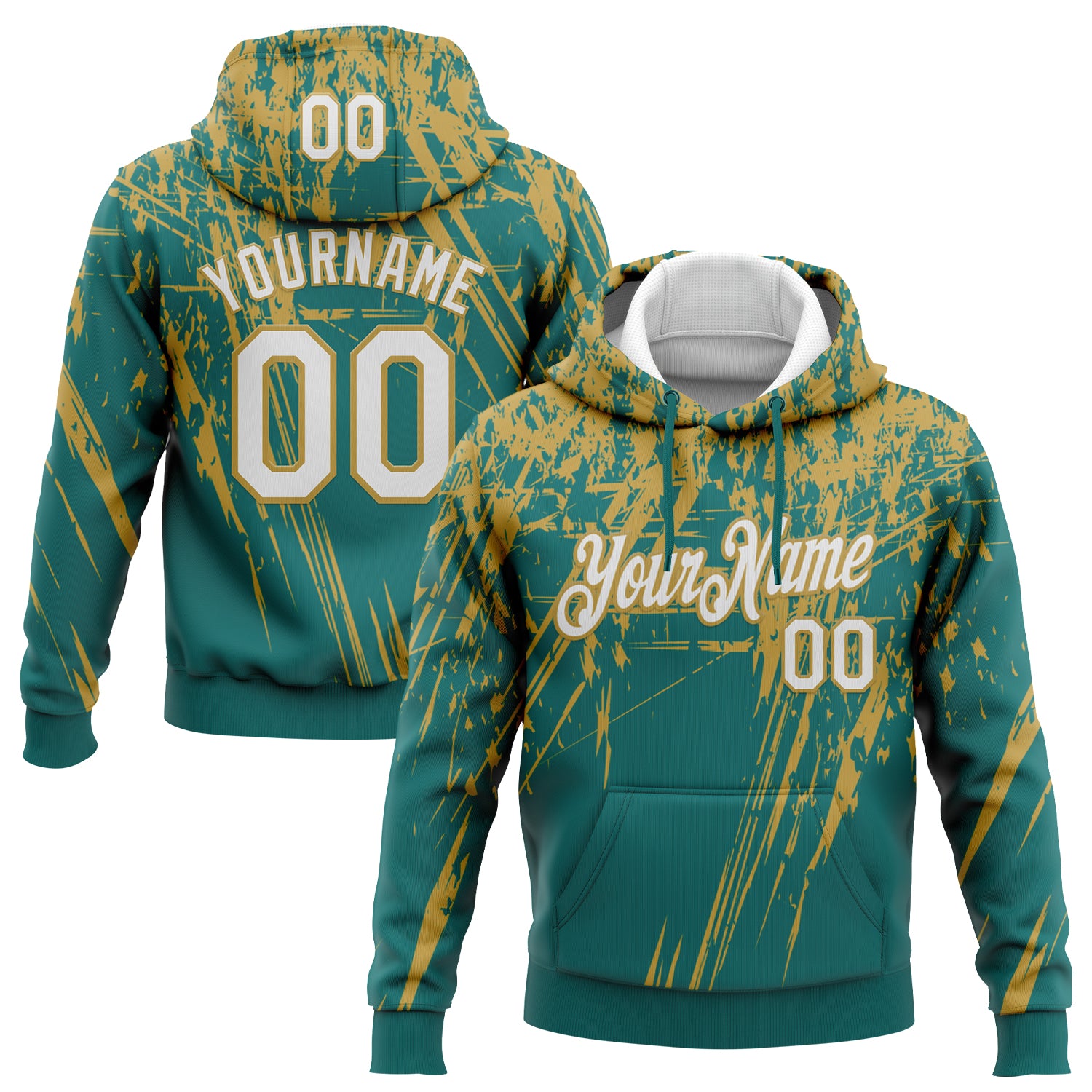 2025 Custom 3D Pattern Design Splash Grunge Art Sports Pullover ...