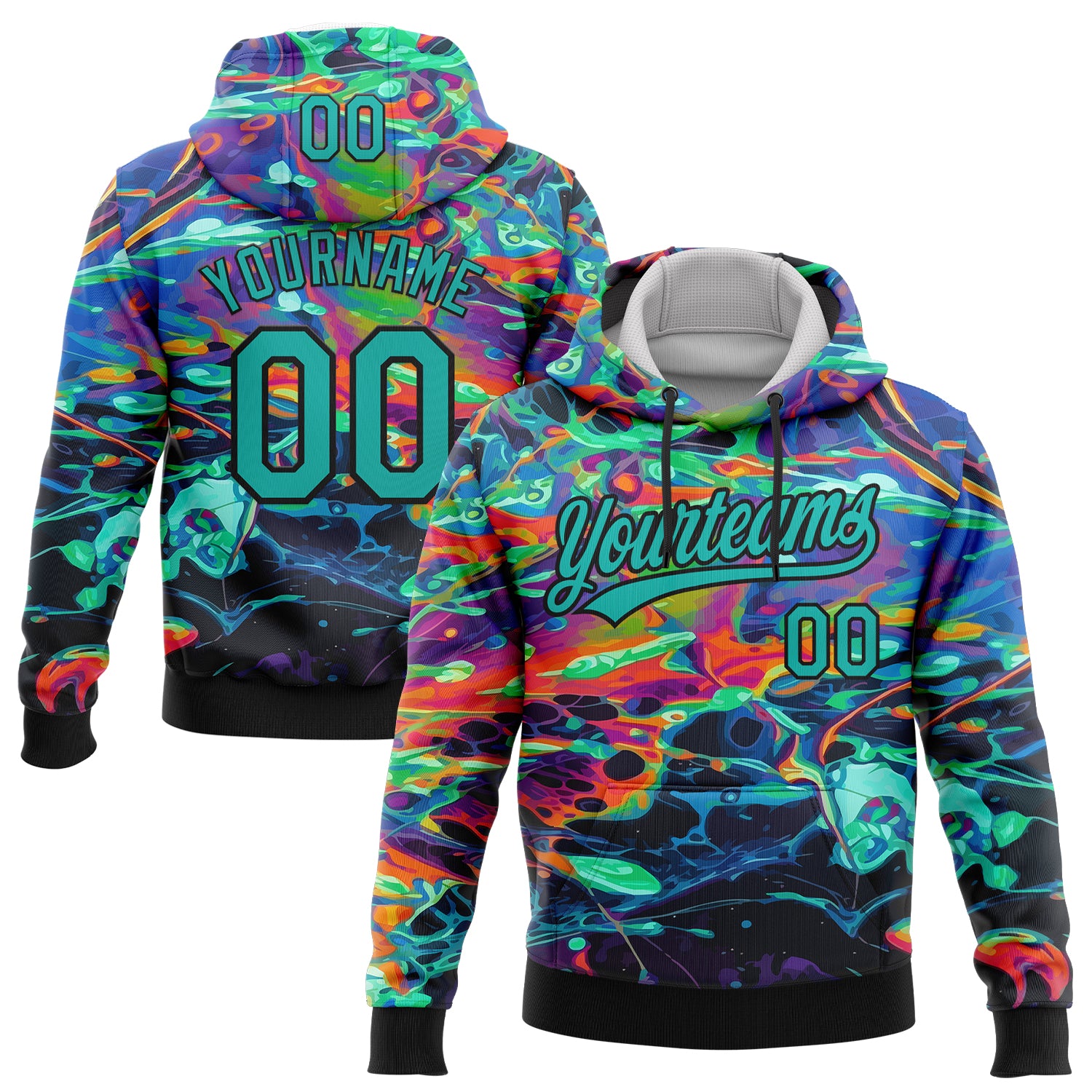 2025 Custom 3D Pattern Design Abstract Psychedelic Fluid Art Sports ...