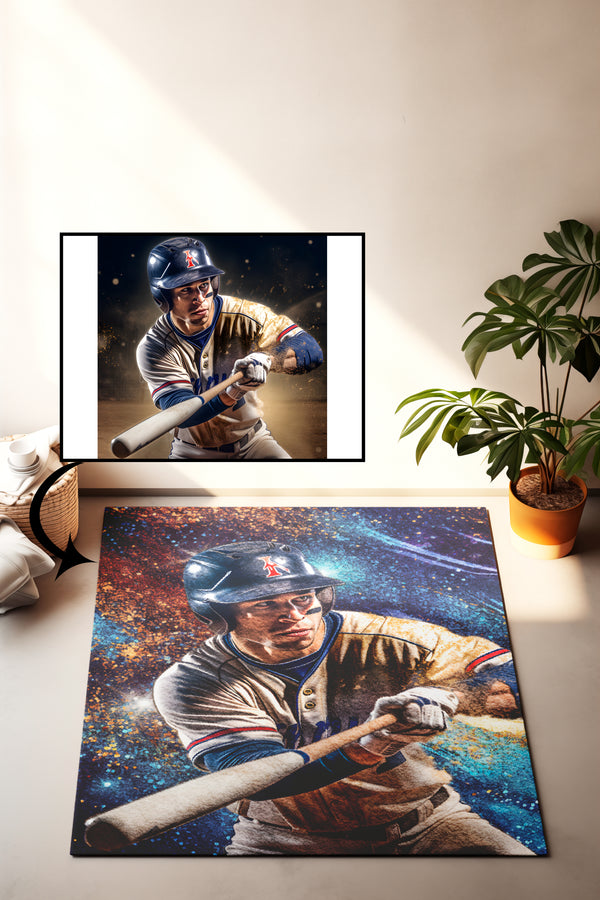 Personalized Baseball Photo carpet