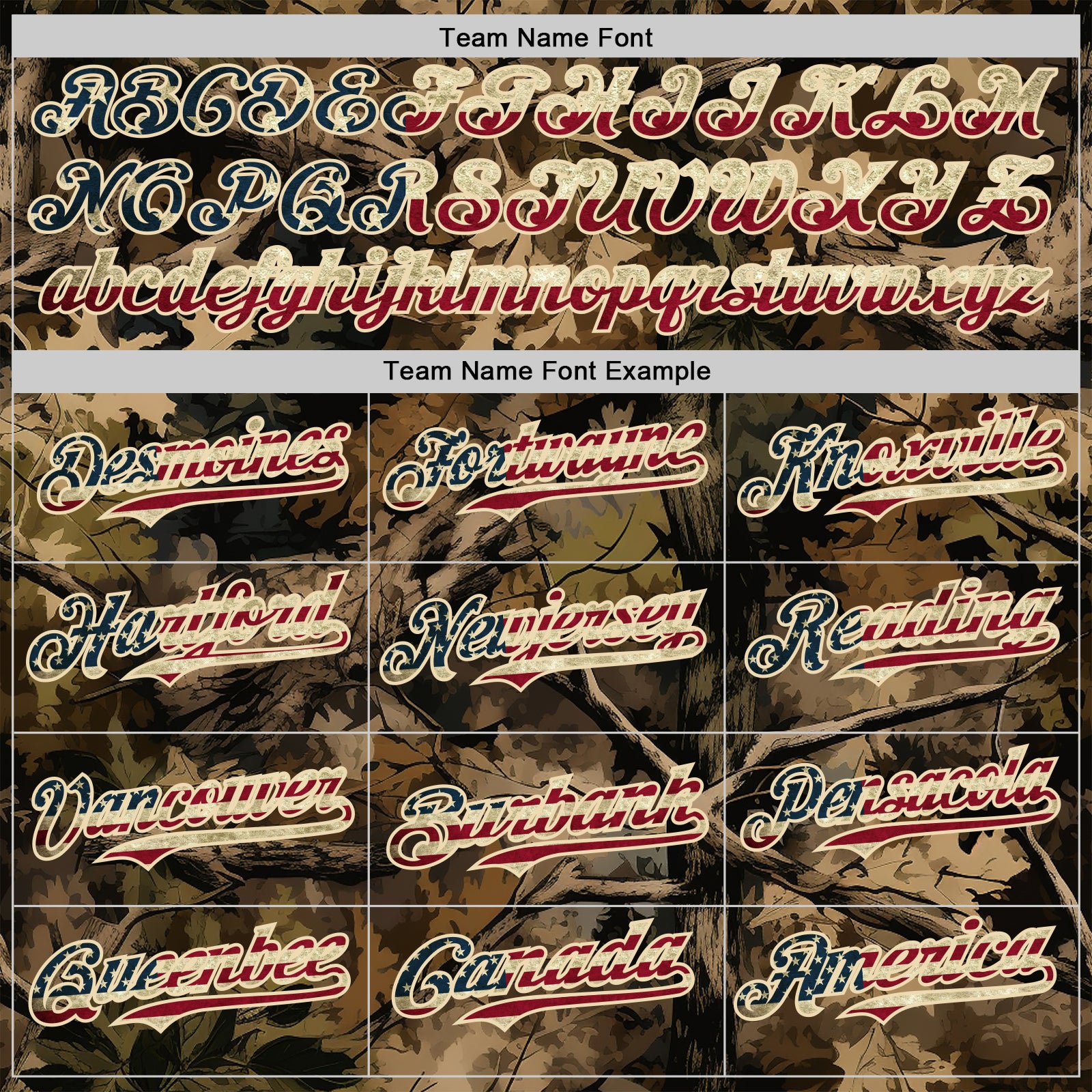 Custom Camo Vintage USA Flag Cream-Black Woodland Forest Tactical Camouflage Outdoor Leaf Authentic Baseball Jersey