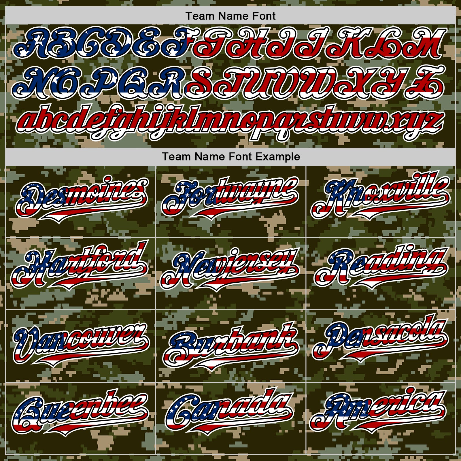 Custom Camo USA Flag Black-White Digital Camouflage Authentic Baseball Jersey