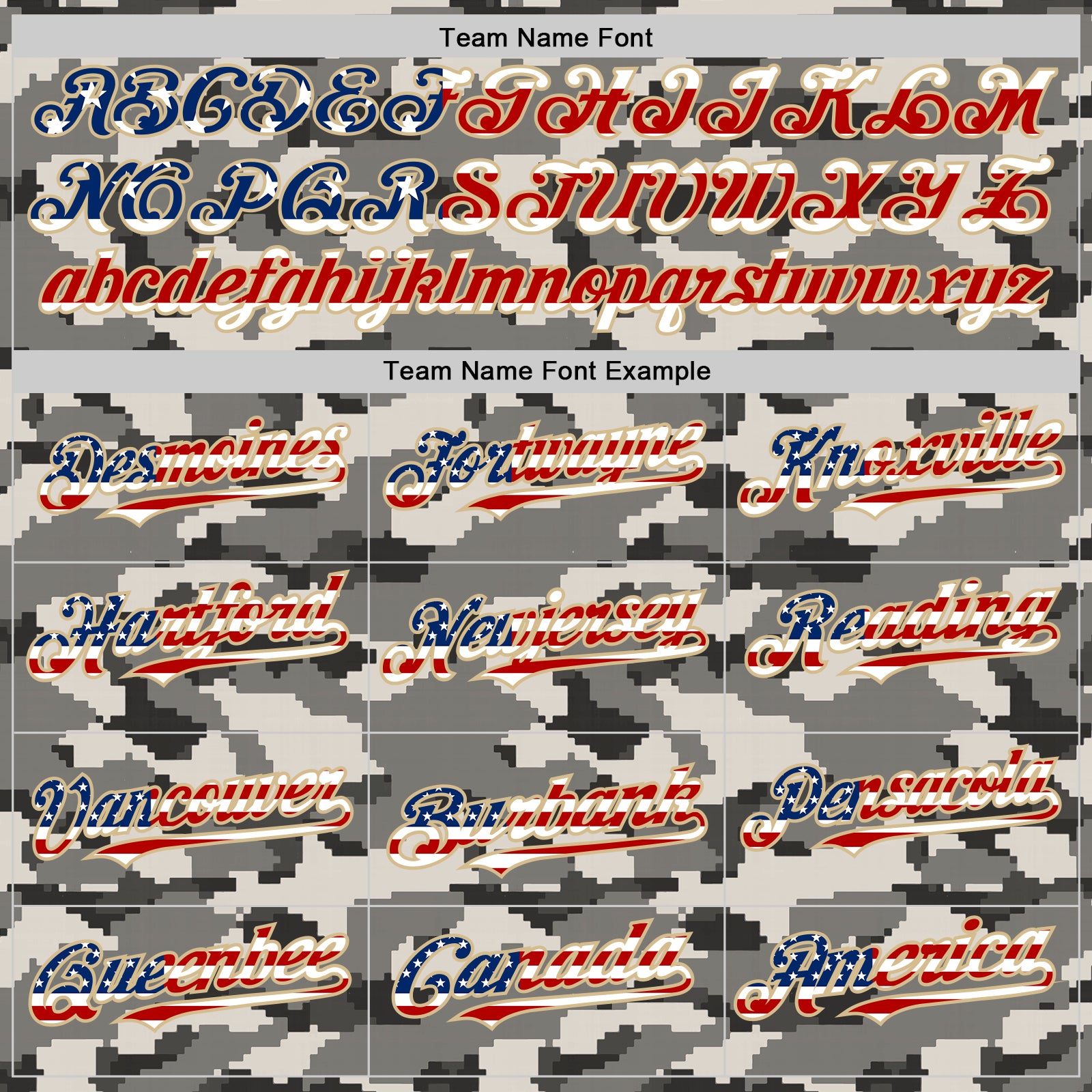 Custom Camo USA Flag Vegas Gold-White Digital Camouflage Authentic Baseball Jersey