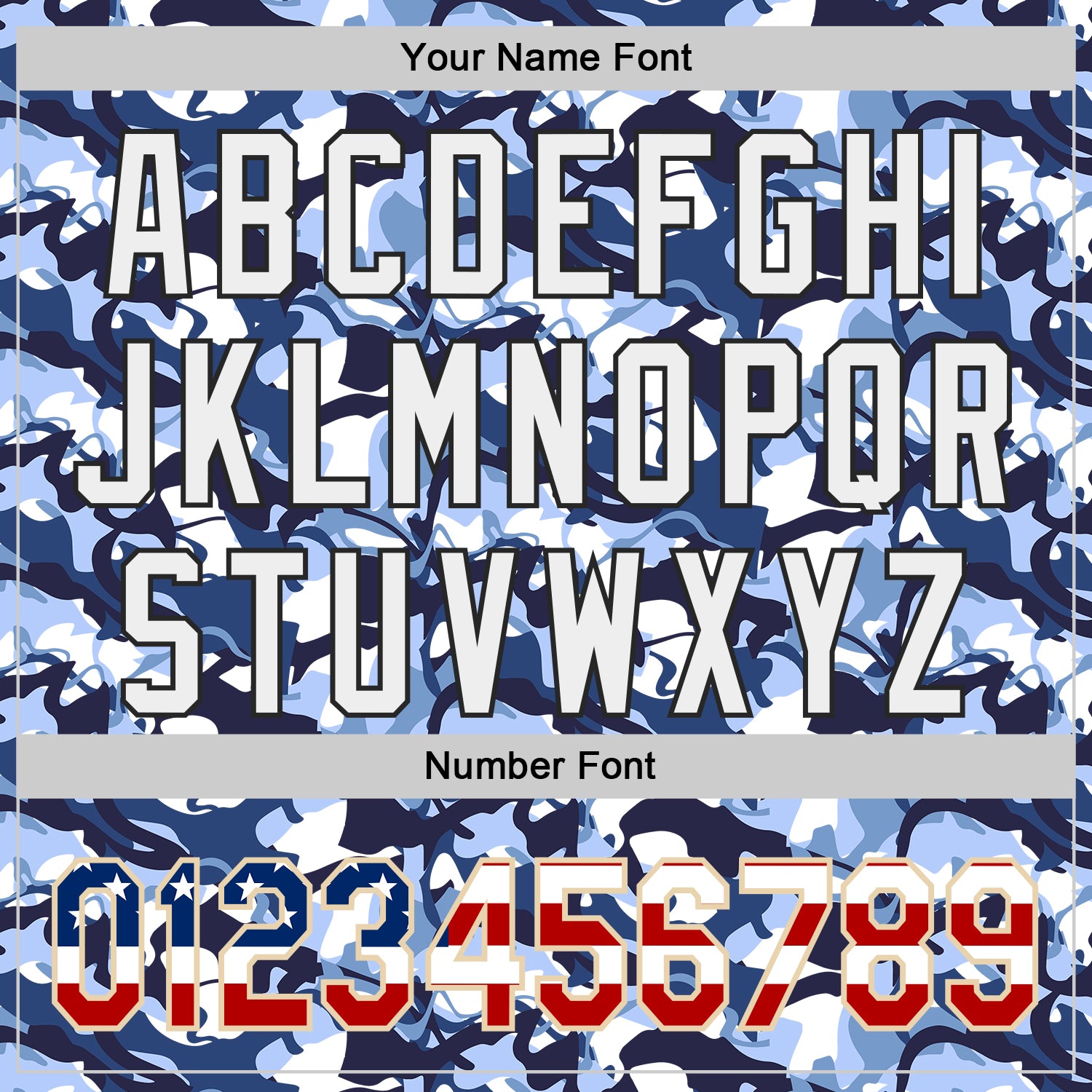 Custom Camo USA Flag City Cream Black-White Blue Ocean Camouflage Authentic Baseball Jersey