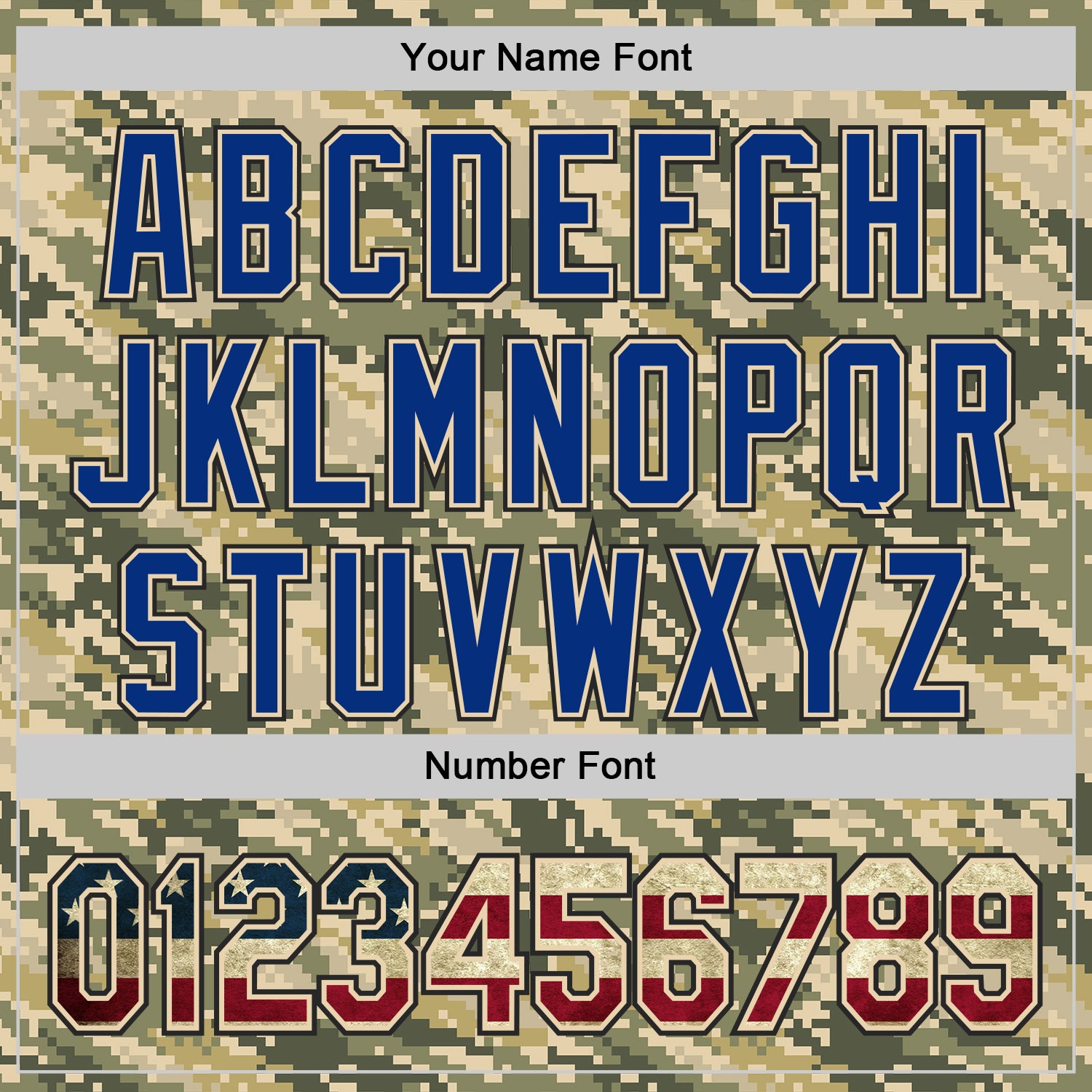 Custom Camo Vintage USA Flag Cream Black-US Navy Blue Digital Camouflage Authentic Baseball Jersey