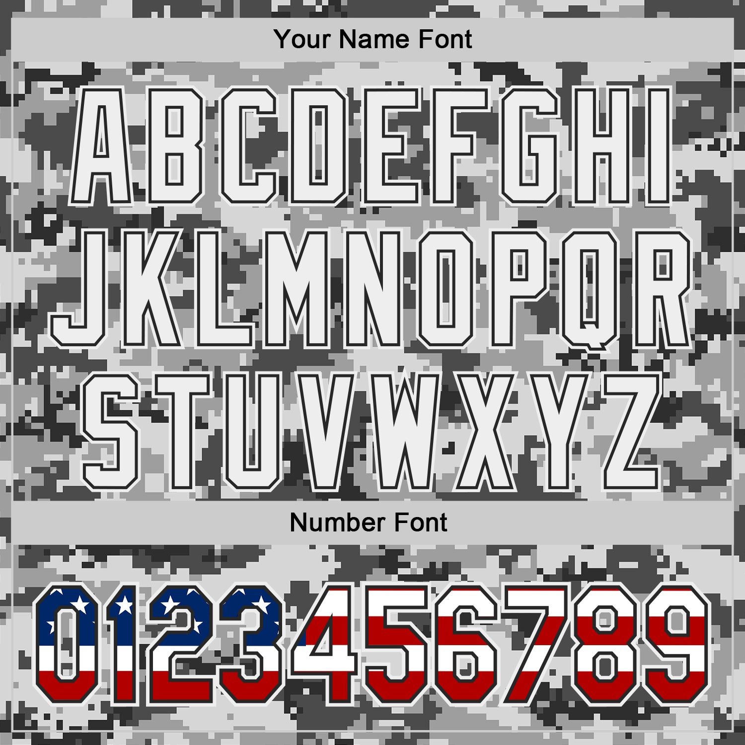 Custom Camo USA Flag Black-White Digital Camouflage Authentic Baseball Jersey