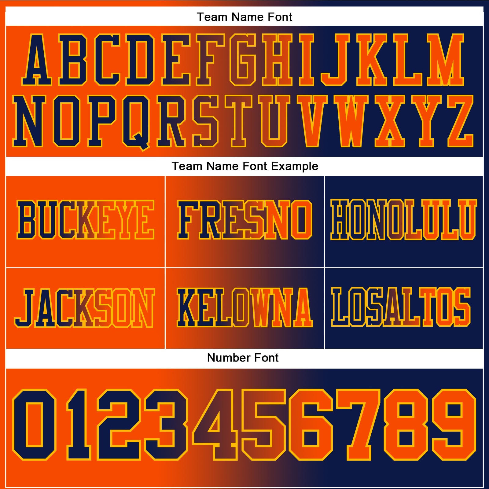 Custom Navy Orange-Gold Authentic Gradient Fashion Football Jersey