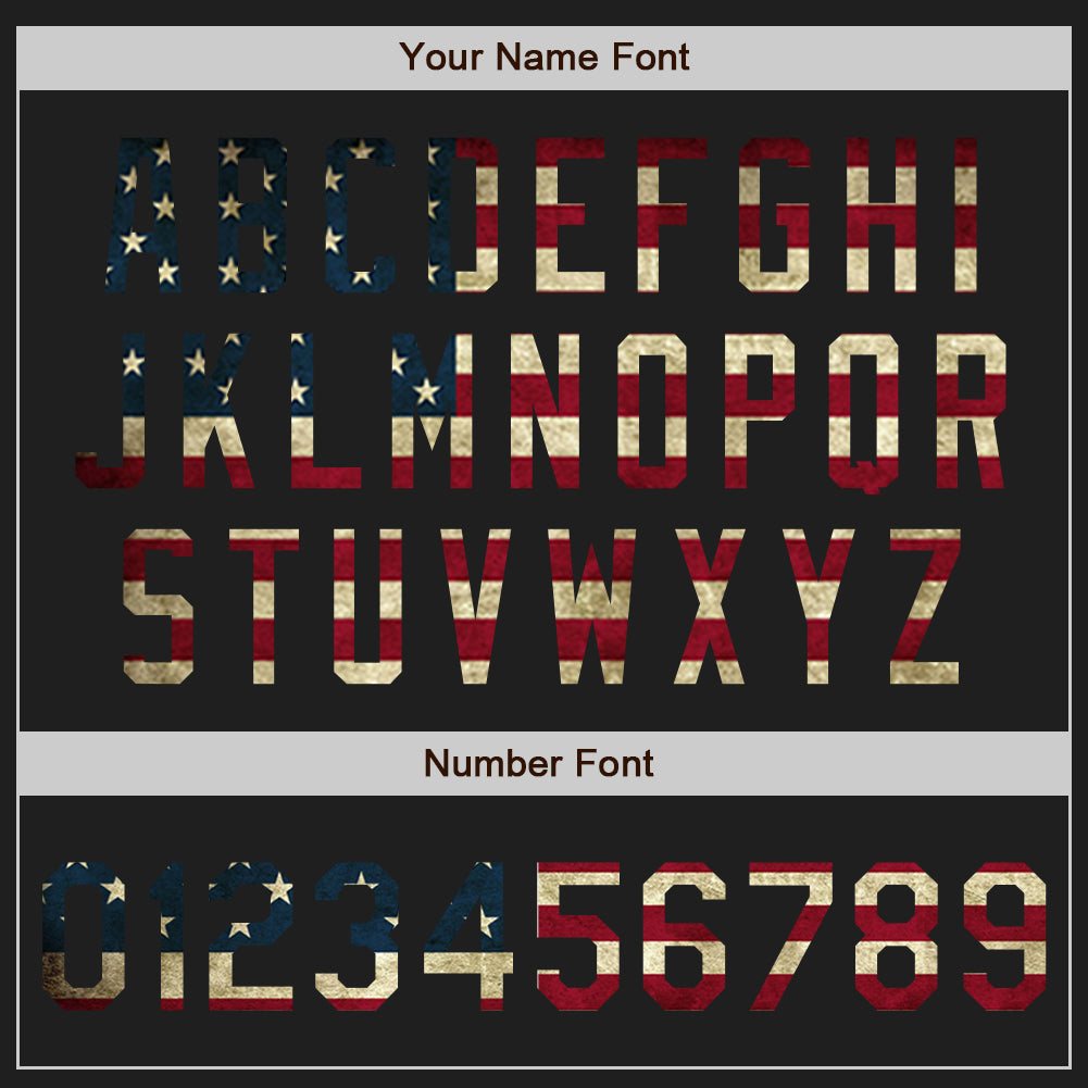Custom Black Vintage USA Flag-Cream Classic Vertical Stripe Fluid Liquid Texture Authentic Baseball Jersey