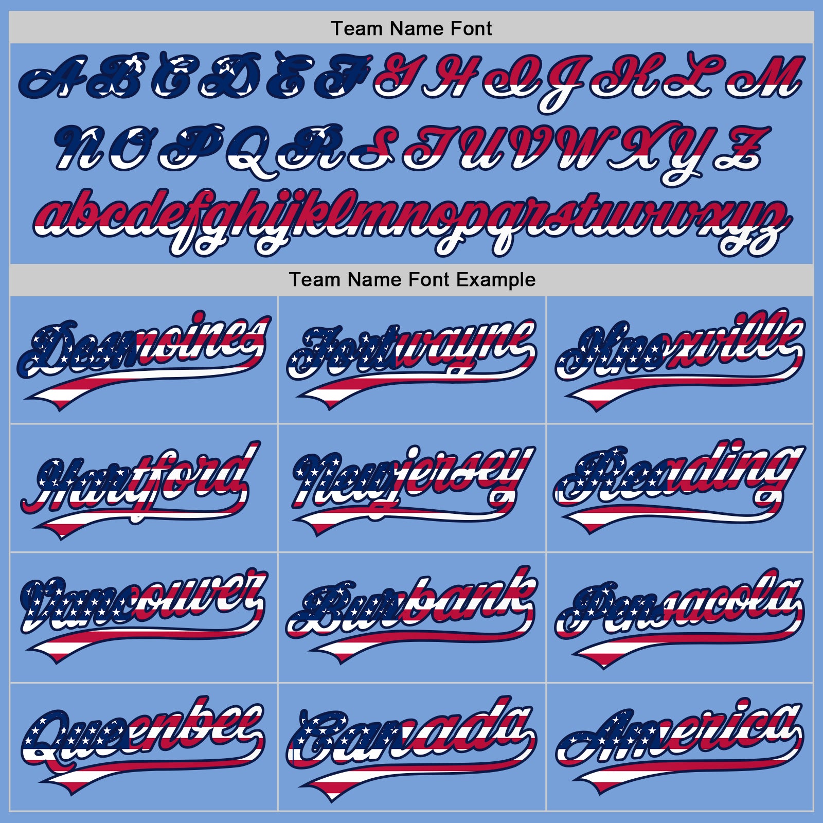 Custom Powder Blue USA Flag Navy Red-White Authentic Baseball Jersey