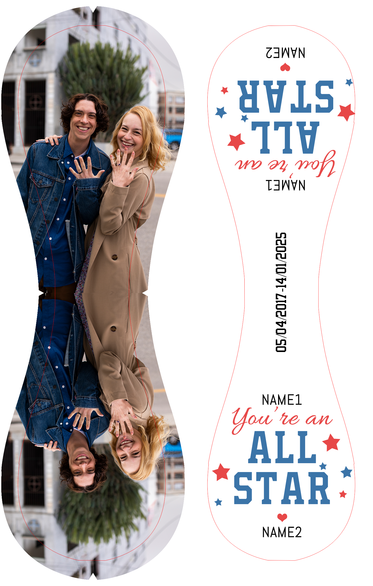 You Are An All Star Personalized Anniversary Name Date Photo White Baseballs
