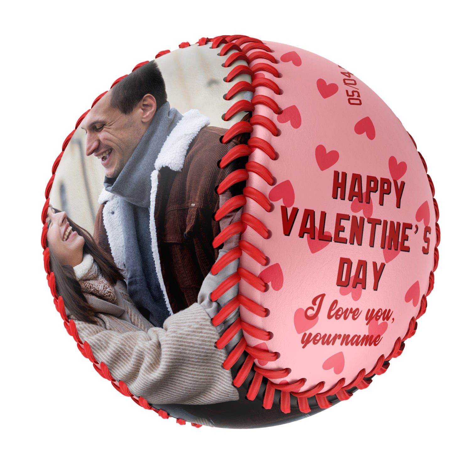 Happy Valentine's Day Personalized Anniversary Name Date Photo Baseballs