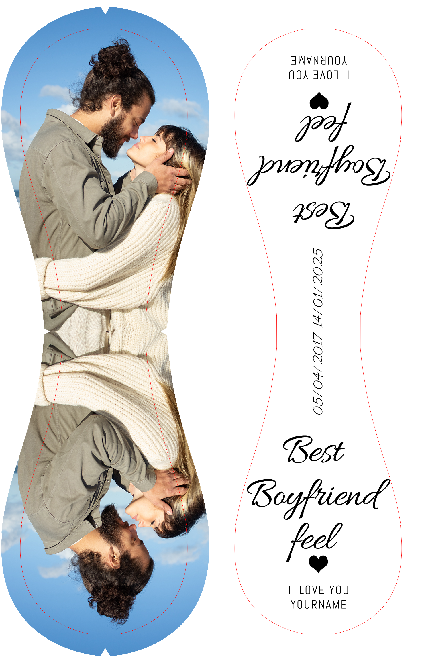 Best Boyfriend Feel Personalized Anniversary Name Date Photo White Baseballs