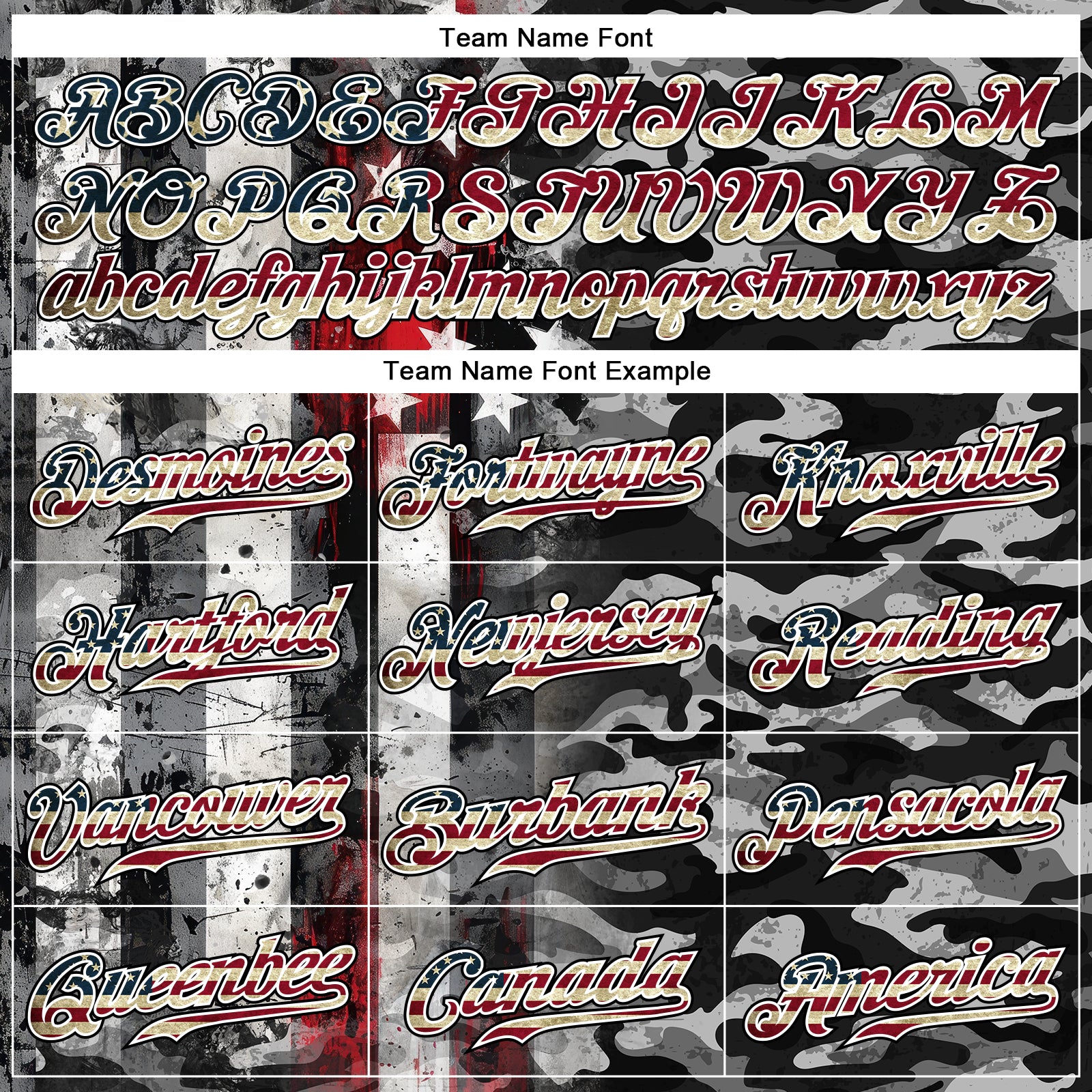 Custom Camo Vintage USA Flag Black Red-White Patriotic Grunge Raglan Sleeves Authentic Baseball Jersey