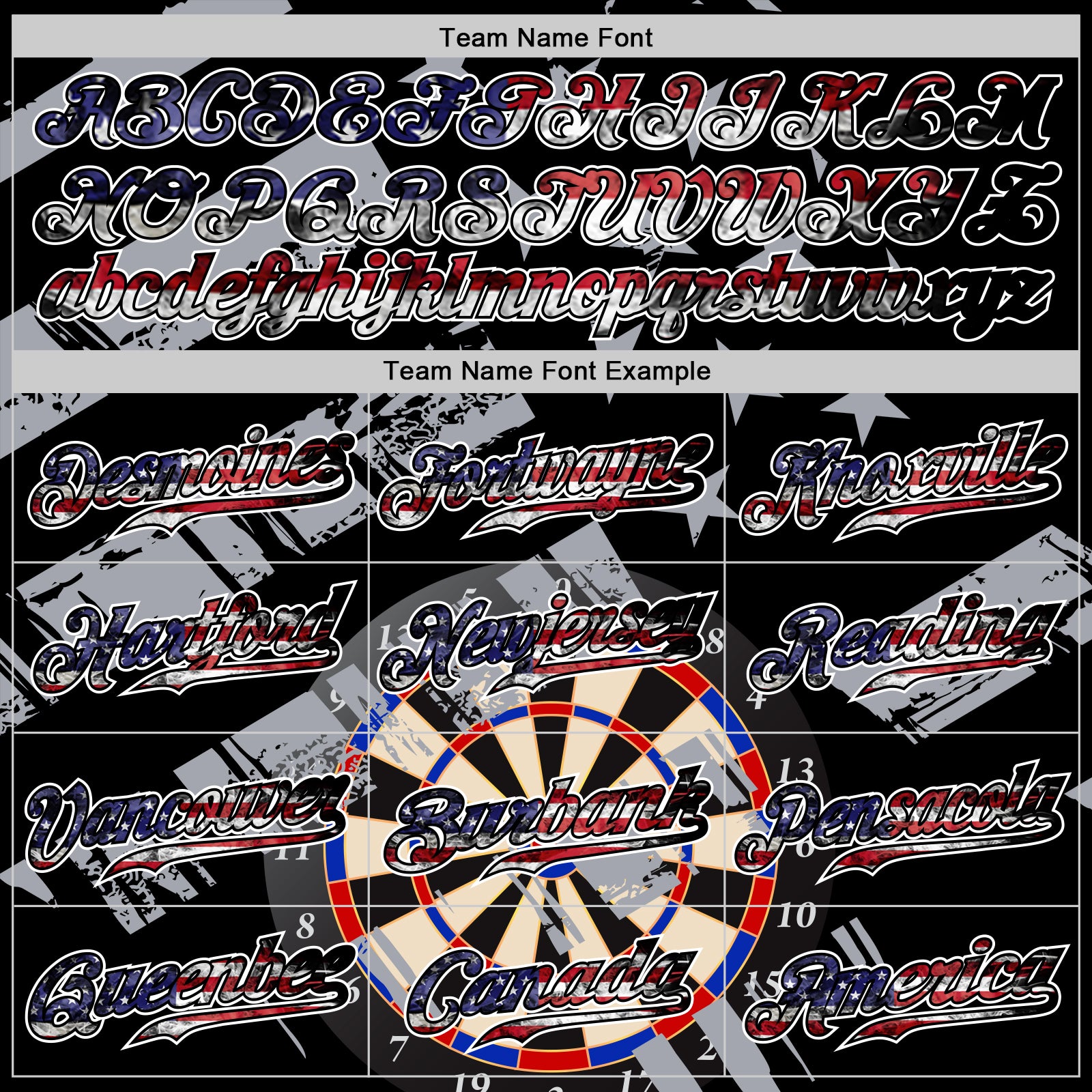 Custom Black USA Flag-White Darts Patriotic Mosaic Camo Raglan Sleeves Authentic Baseball Jersey