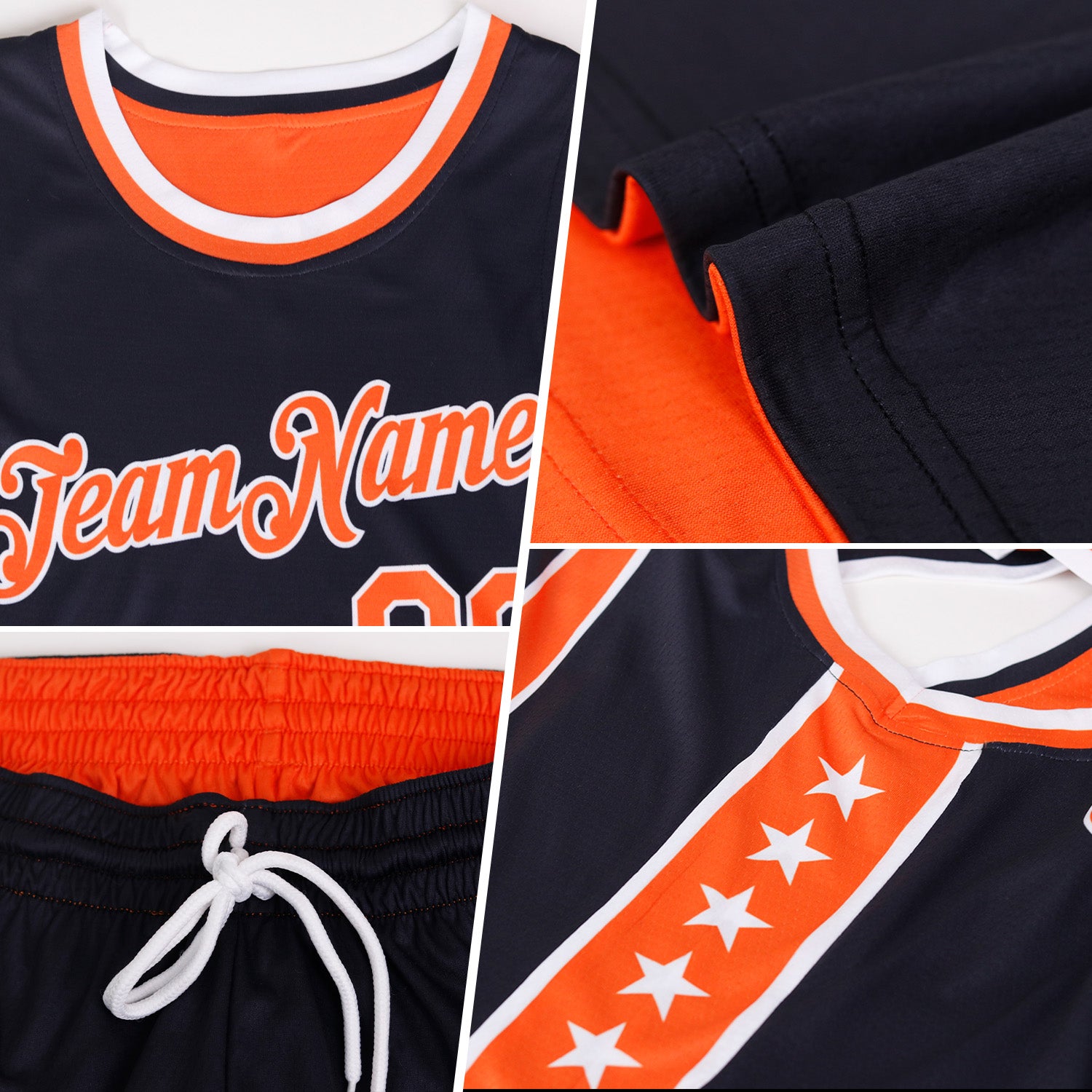 Custom Reversible Black Vintage USA Flag-Cream Double Side Star Sublimation Basketball Suit Jersey