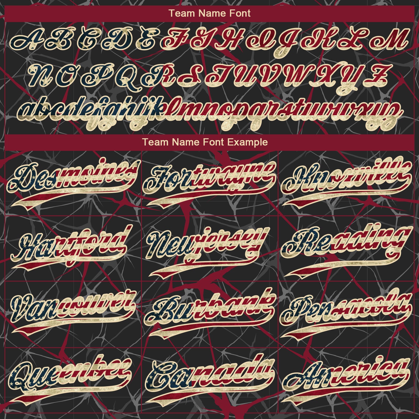 Custom Black Vintage USA Flag Crimson-Cream 3D Pattern Design Abstract Network Two-Button Unisex Softball Jersey
