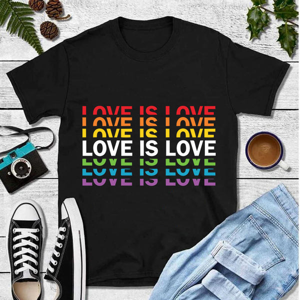 Love Is Love Rainbow LGBT T-Shirt