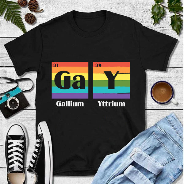 31Ga 39Y Gallium Yttrium Rainbow LGBT T-Shirt