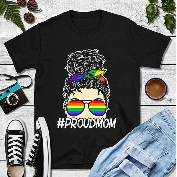 Proud Mom Rainbow LGBT T-Shirt
