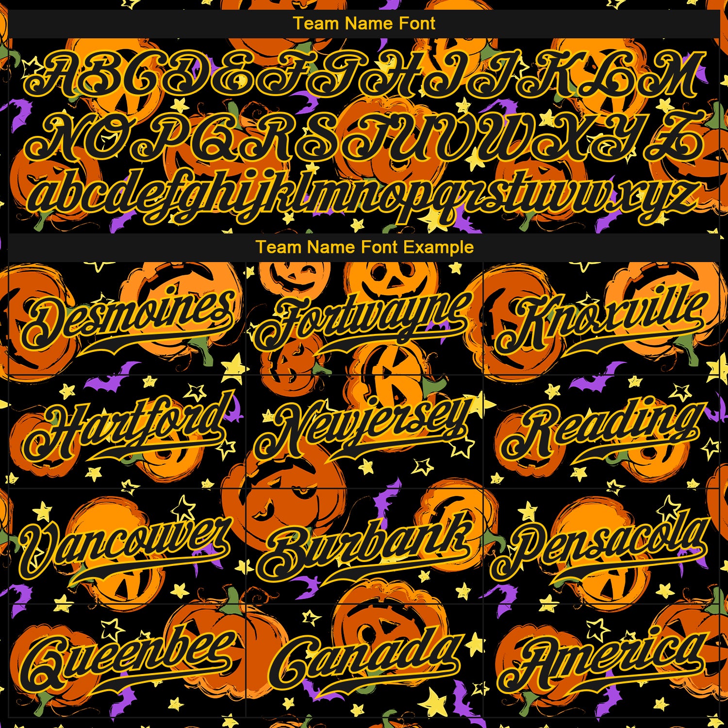 Custom 3D Pattern Halloween Pumpkins Bats Stars Authentic Baseball Jersey