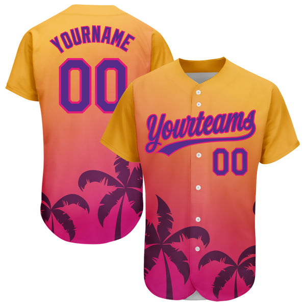 Hawaii Turtle Baseball Jersey Hawaiian Flowers Version Purple Elegant LT13 main image 1