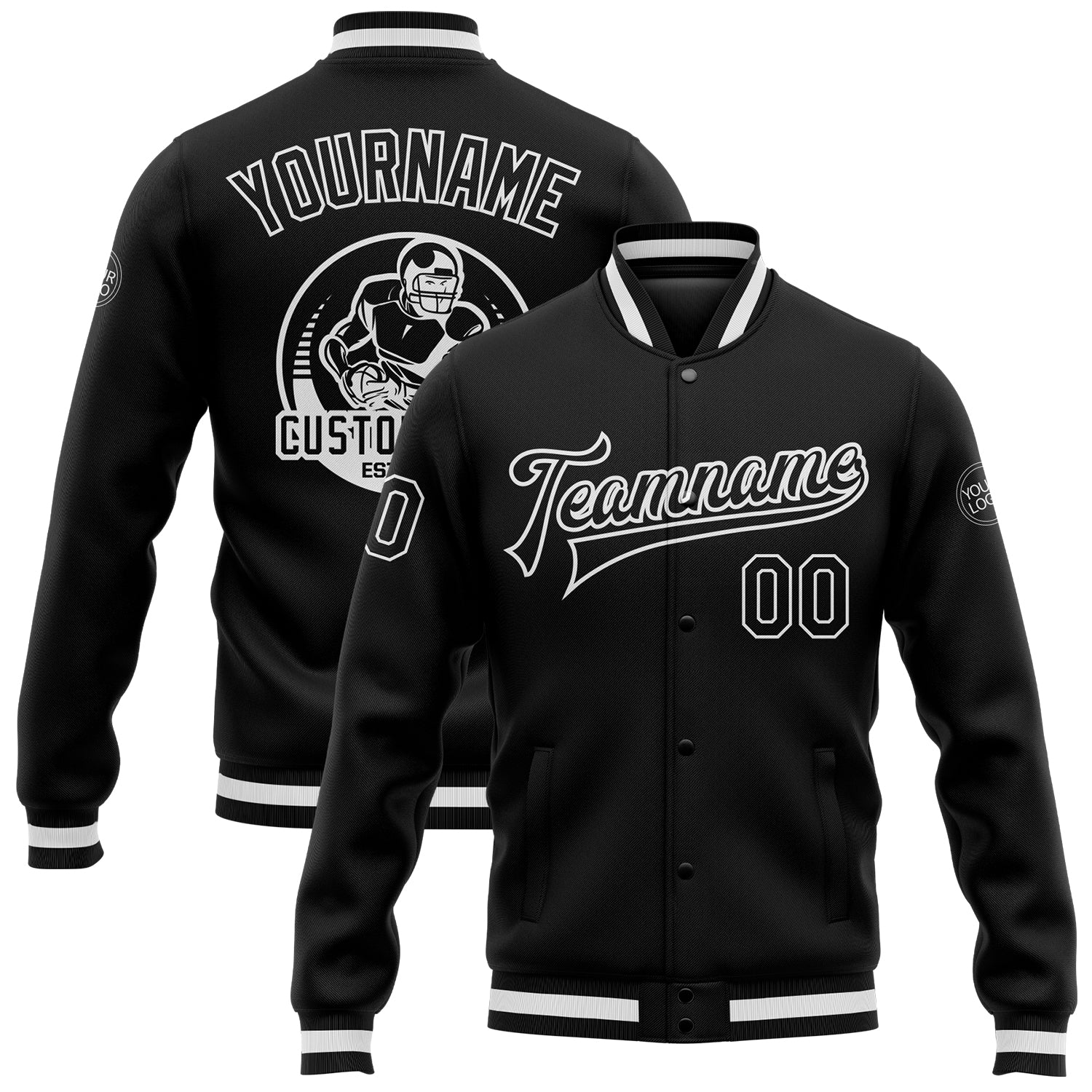 Custom Varsity Back Logo Jackets - Cheap Design Embroidery Team