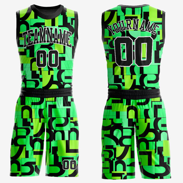 Cheap Custom Neon Green Purple-White Authentic Throwback Basketball Shorts  Free Shipping – CustomJerseysPro