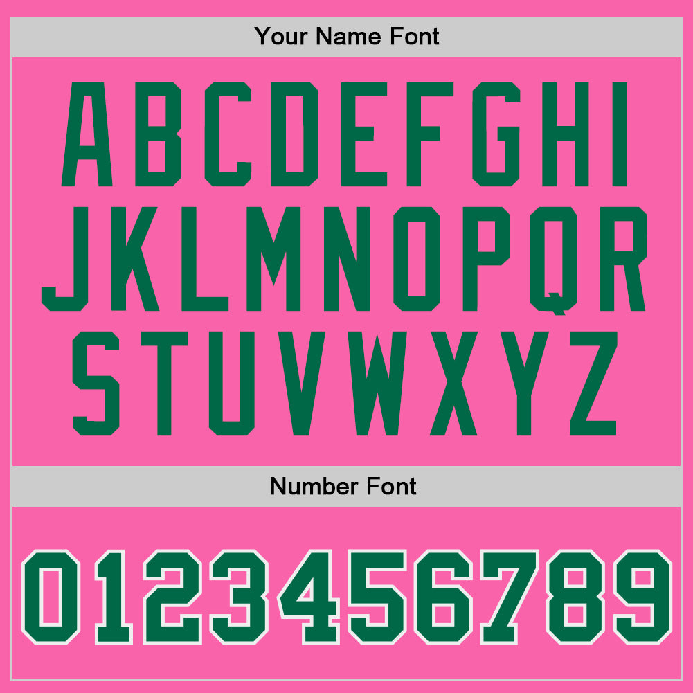 Custom Pink Kelly Green-White Authentic Throwback Basketball Jersey