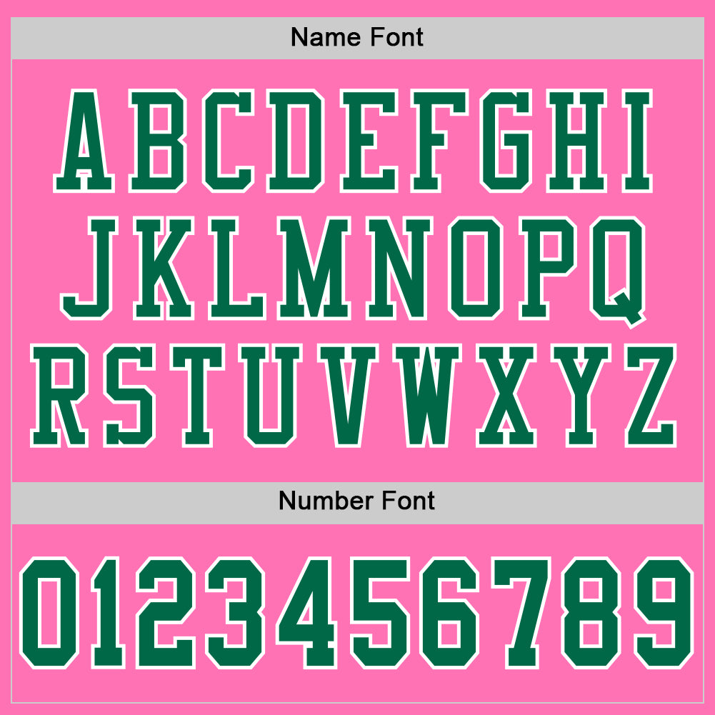 Custom Pink Kelly Green-White Mesh Authentic Football Jersey