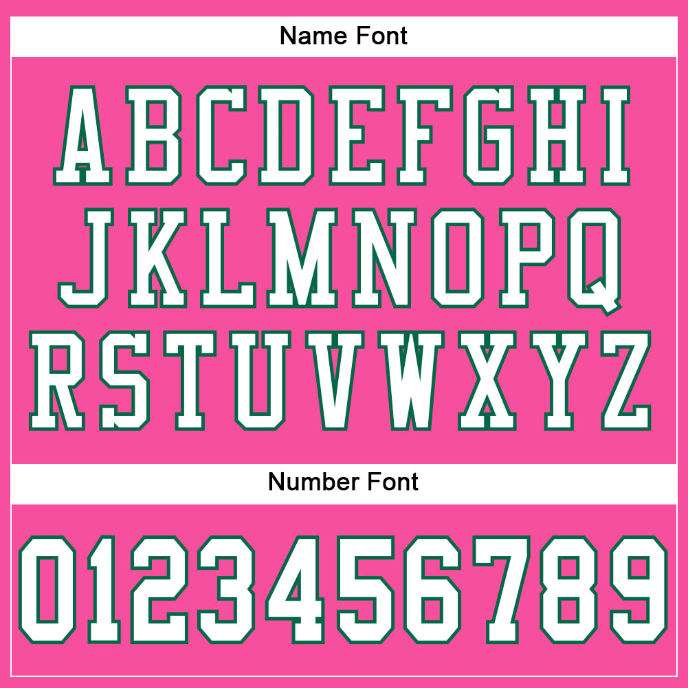 Custom Pink White-Kelly Green Mesh Authentic Football Jersey