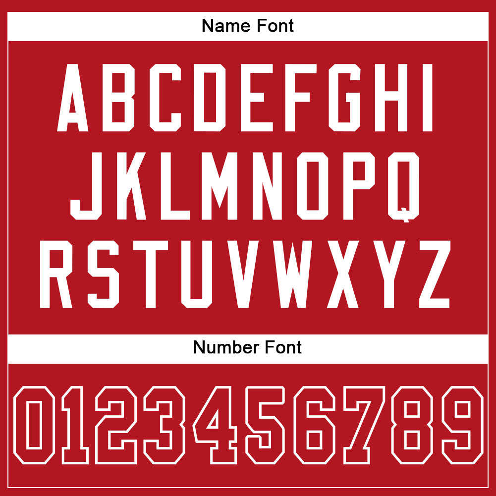 Custom Red Red-White Mesh Authentic Football Jersey