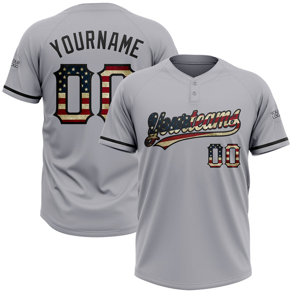 Custom American Flag Slowpitch Softball Jerseys Design Cheap Stitched
