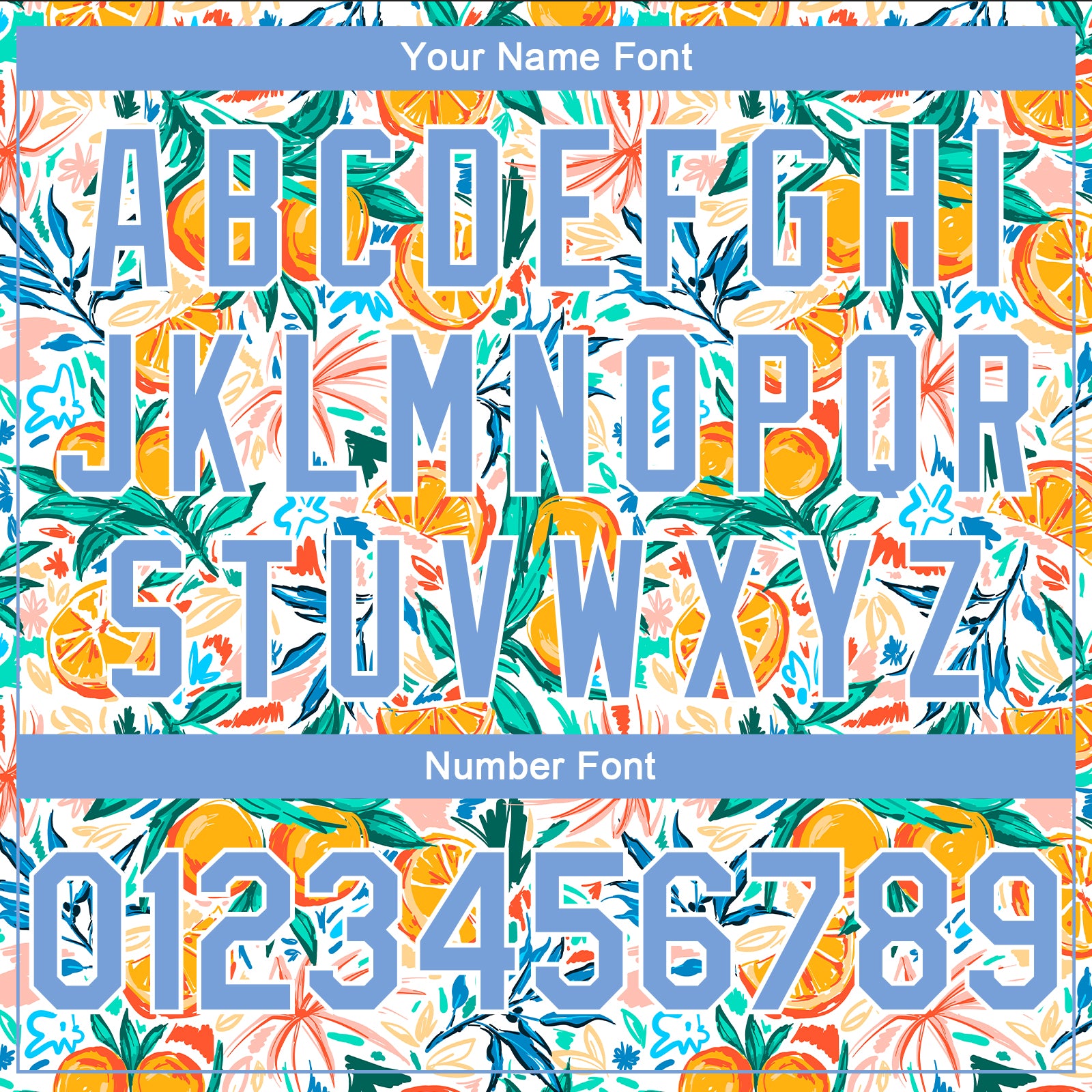 Custom White Light Blue-White 3D Pattern Design Oranges Authentic Basketball Jersey