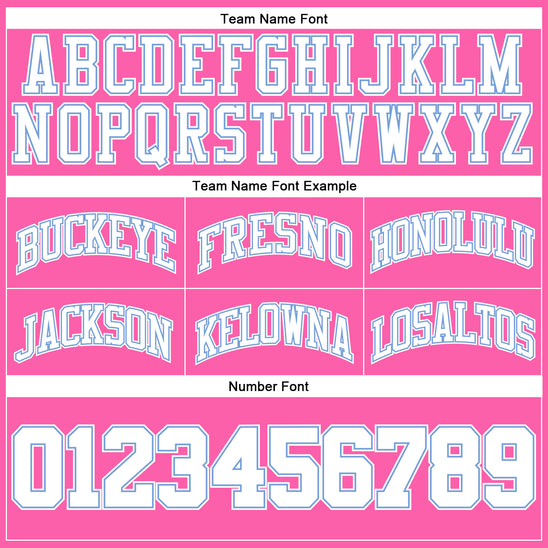 Custom Pink White-Light Blue Authentic Throwback Basketball Shorts