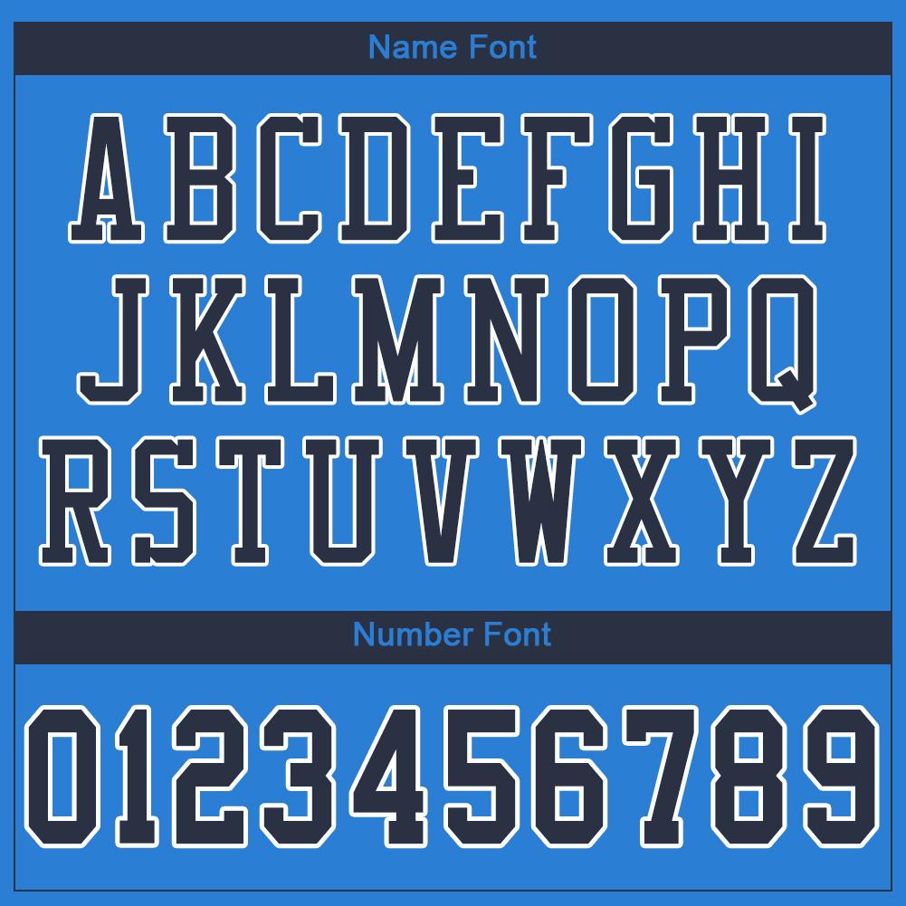 Custom Powder Blue Navy-White Mesh Authentic Football Jersey